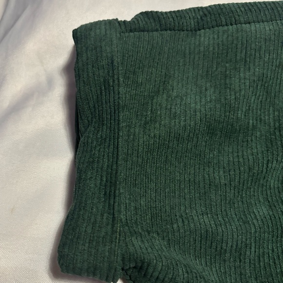 Madewell Corduroy V-Neck Top Shirt Button Down Back - Dark Green - Picture 10 of 10